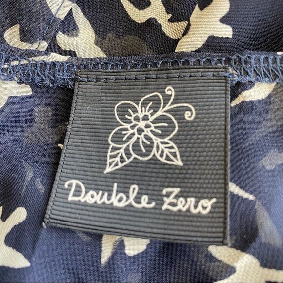 Double Zero Flowy Blouse Sleeveless Bird Pattern Design Shirt SZ S - Picture 11 of 12